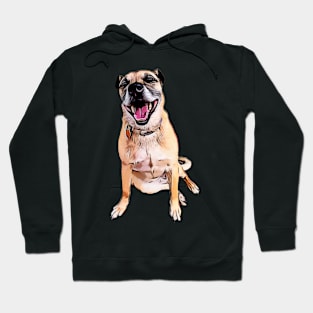 Hand Drawn Smiling Terrier Dog Hoodie